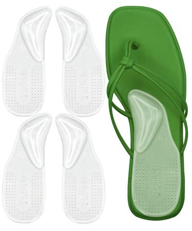 Dr. Foot Arch Support Shoe Inserts for Plantar Fasciitis Relief, Self-Adhesive Heel Cushion Arch Pads for Flats, Heel Pain, Gel Arch Insoles for Men and Women (Small, Clear + Clear) Small Clear + Clear