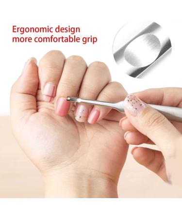 Stainless Steel Cuticle Remover & Pusher for Nails - Anti-Slip Dead Skin Cutter - Buy Online on SooperMarket.com