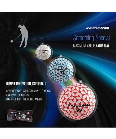 Kaede Max 2 Tone Distance Golf Balls (Half Dozen) - Red/Mint Blue/Pink - Buy Online on SooperMarket.com