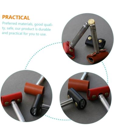 MusiSaly Men's Razor Set - 2 Pieces with Leather Case | Premium Shaving Experience Portable & Stylish 8.5x4.5cm - Buy Online on SooperMarket.com