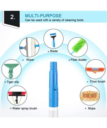 Window Cleaning Pole/Water Fed Telescopic Brush/Extendable Cleaner Conservatory Roof for Photovoltaic Panel Cleaning Trucks Windows Brush Head (Color : 11m Pole Size : 50Cm Brush Head) (11m Pole 11m Pole 30Cm Brush Head - Buy Online on SooperMarket.com