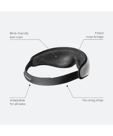 OSTRICH PILLOW 3D Ergonomic Eye Mask - Midnight Grey | Adjustable Shape for Sleeping, Resting, Relaxing | Blocks Light for Total Darkness - Buy Online on SooperMarket.com