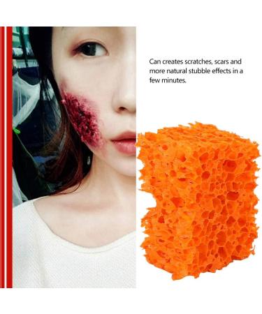 Stipple Sponge Professional Special Effect Makeup Blood Scar FX Blood Scar Stubble Effect Wound Makeup Stipple Sponge for Halloween Xmas(Large Hole) - Buy Online on SooperMarket.com