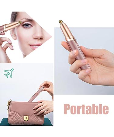 Rechargeable Eyebrow Hair Remover Electric Painless Eyebrow Trimmer Epilator for Women Eyebrow Razor with Light Brows Shaper. for Face Hair and Nose Hair Portable Eyebrow Hair Removal Razor. Gold - Buy Online on SooperMarket.com