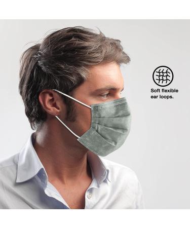 NU R 10pcs 3 Ply Disposable Face Mask Mask with Filter Layer and Elastic Earloop Retail Sealed bags Grey - Buy Online on SooperMarket.com