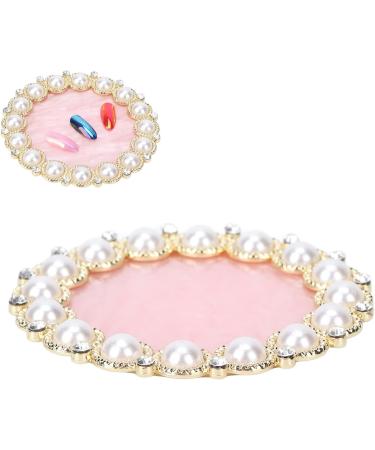 Cosmetic Nail Mixing Palette Color Mixing Nail Art Tips Display Plate Nail Art Display Board Nail Art Palette Drawing Painting Dish Manicure Nail DIY Mixing Holder Tool for Nail(golden foundation) - Buy Online on SooperMarket.com