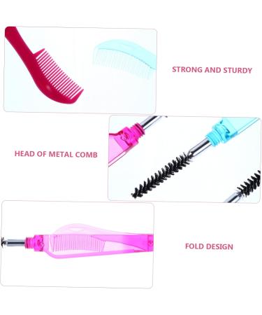 NOLITOY 18 Pcs Collapsible Eyelash Comb & Eyebrow Makeup Tool Set - Portable Folding Lash Comb Spoolie Brush & Mascara Applicator for Perfect Brows & Lashes - Buy Online on SooperMarket.com