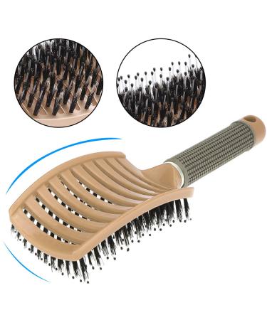 5PCS Round Brush Set with Boar Bristle Curved Vented Hair Brush - Nano Thermal Ceramic & Ionic Tech for Healthy, Shiny Hair - Buy Online on SooperMarket.com