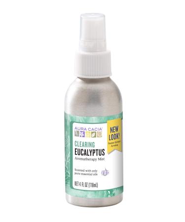 Aura Cacia Clearing Eucalyptus Mist | GC/MS Tested for Purity | 118 ml (4 fl. oz.)