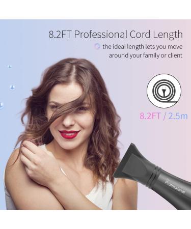 Faszin Professional Ionic Hair Dryer with AC Motor, Triple-L Plus Heat Technology & 7 Drying Modes - Gray | Ideal for Women and Men - Buy Online on SooperMarket.com