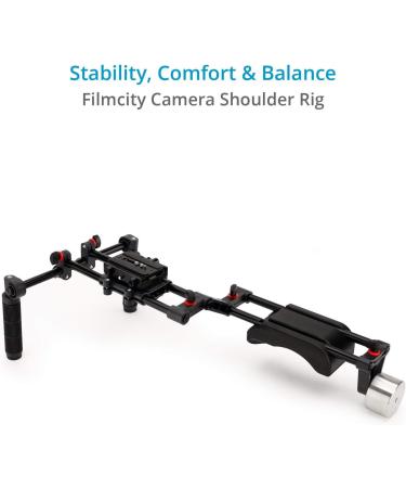 Filmcity DSLR Camera Shoulder Support Rig Kit with Cage & Matte Box | Compatible with DV, HDV, and DSLR Video Camcorders | Includes Free Offset Z Bracket (FC-02) - Buy Online on SooperMarket.com