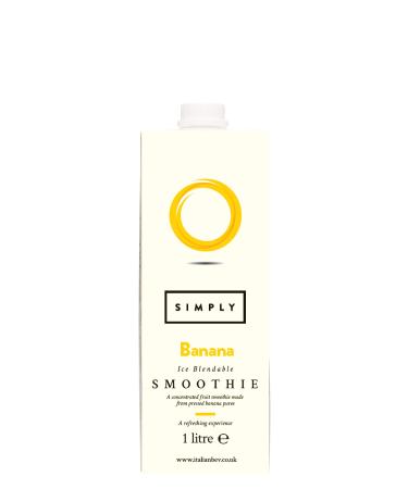 Simply Banana Smoothie Vegan Blendable Concentrated Smoothie Mix Made with Real Fruit Puree (1 Litre)