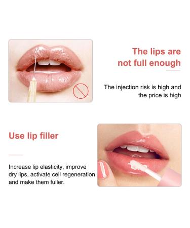 Natural Lip Plumper Set - Day & Night Serum for Softer, Bigger Fuller Lips - Lip Care & Enhancer Kit with Lip Mask - No More Chapped Lips - 2Pcs - Buy Online on SooperMarket.com