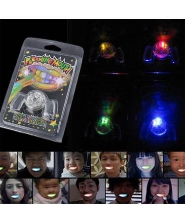LED Flashing Light Up Teeth Glow in The Dark Mouth LED Party Favor Multicolored LED Light Up Gadget for Halloween (White) - Buy Online on SooperMarket.com