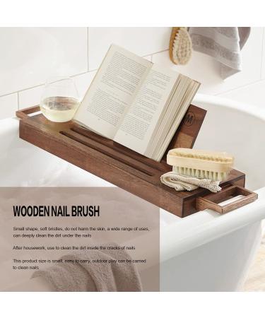 Acmer 4 Pack Wooden Nail Cleaning Brush - Double Sided Scrub Cleaner for Manicure Pedicure - Hand Scrubbing Brush for Men and Women - Buy Online on SooperMarket.com