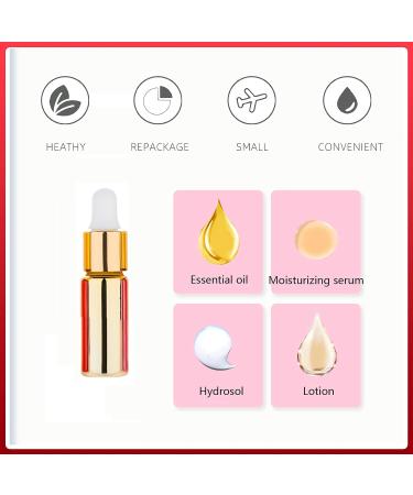 Tianzd 6-Pack 5ml Chrome Yellow Drip Bottles with Glass Pipette - Perfect for Perfume & Essential Oils - Buy Online on SooperMarket.com