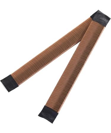 2Pcs Hair Bun Maker Set - French Twist Bun Shaper Accessories for Women & Girls - Lightweight & Portable - Red Brown - Buy Online on SooperMarket.com