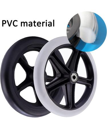 Wheelchair Front Wheel Front Wheelchair Wheel Replacement Wheel for Rollators 2 Pcs Solid Tyre 6" 7" 8" Walker Wheels Black/Gray Firm Tread for Easier Rolling(Gray 7Inch/17Cm) 7Inch/17Cm Grey - Buy Online on SooperMarket.com