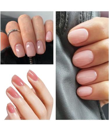 AILLSA Jelly Gel Nail Polish Set Milky White Nude Pink Gel Polish with Base and Top Coat Neutral Pink Red Sheer Transparent Nail Polish Gel Soak Off U V Gel Starter Kit Gift DIY Manicure at Home A1-jelly Milky Pink - Buy Online on SooperMarket.com