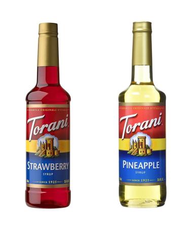 Torani Strawberry Flavour Syrup 750ml PET & Pineapple Flavour Syrup 750 Milliliter