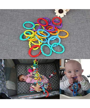 24pcs Rainbow Teething Rings for Babies | Safe Gift & Toy | International Shipping - Buy Online on SooperMarket.com