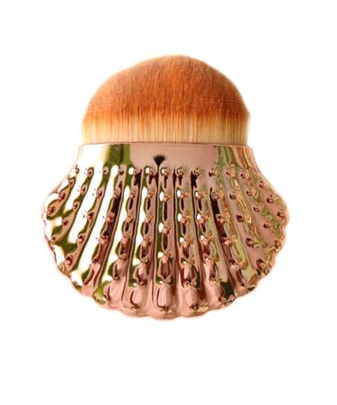 1pc Shell Shape Makeup Brush Women Fashion Foundation Powder Blush Brush Flat Shell Bottom Concealer Brush Portable Travel Brush