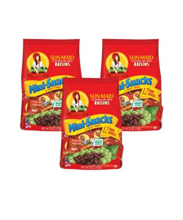 Sun-Maid California Dried Raisins Mini Snack Packs .5 oz boxes-12 ct (Pack of 3) 6 Ounce (Pack of 3)