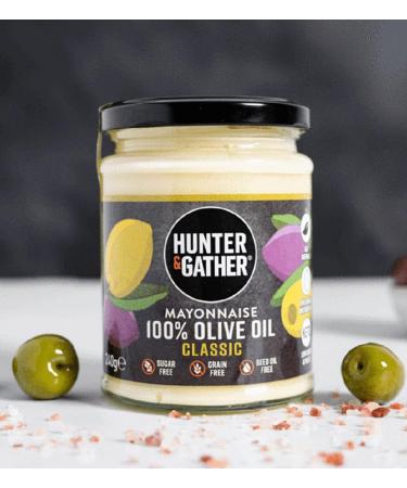 Hunter & Gather Olive Oil Mayo 3 x 250g | Paleo Keto, Sugar & Gluten Free | Made with Olive Oil & British Free Range Egg Yolk | 750g - Buy Online on SooperMarket.com