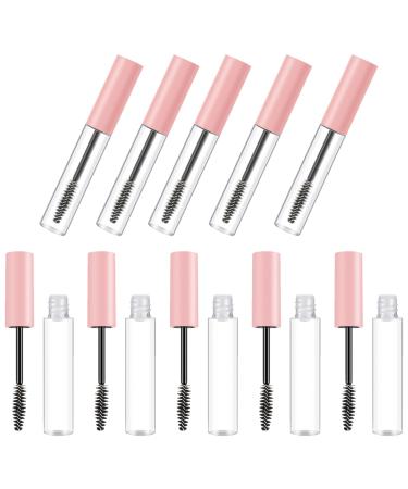 OSALADI 10pcs Mascara Empty Tube DIY Mascara Tube Empty Mascara Wand Travel Brow Plastic Pink Fake Eyelashes