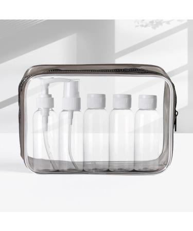 Keyri Cultural Bags: 5-Piece Transparent Travel Bottle Set (100ml) for Liquids - Ideal for International Travel - Buy Online on SooperMarket.com