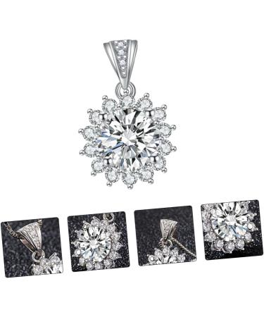 ABOOFAN 1pc Sun Petal Pendant Diamond Choker Necklace Rhienestone Necklace Crafts Making Material Alloy - Buy Online on SooperMarket.com