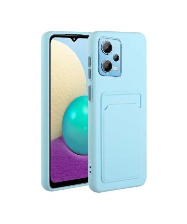 Tivenfezk Nadoli Silicone case for Xiaomi Redmi Note 12 Pro 5G Ultra thin shockproof scratch -resistant Wallet soft TPU protective cover Handy cover with credit card holder Xiaomi Redmi Note 12 Pro 5G blue