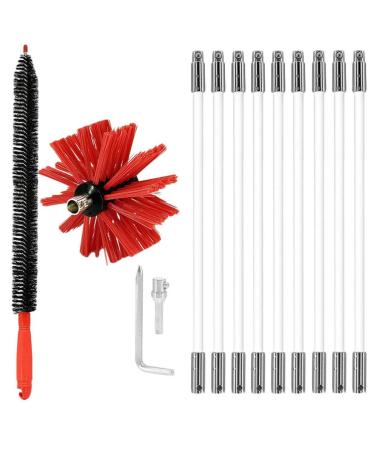 1 Set Electric Drill Chimney Brush Cleaning Tool Accessories Lint Remover Cleaning Tools Accessories Fireplace Brush Dryer Vent Brush Inner Pipe Brush Flue Brush 41x12cm