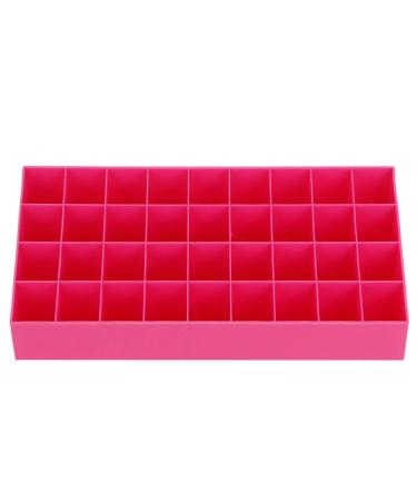 Alvinlite Lipstick Display Stand 36 Space Plastic Lipstick Holder Organizer Case Display Rack(Pink)