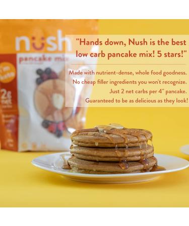 Nush Foods Keto Pancake Mix (2-Pack) - Original Flax Gluten-Free Grain Free Paleo Diabetic Friendly Snack - No Sugar Added Low Carb Healthy Option - 12.3 oz - Buy Online on SooperMarket.com