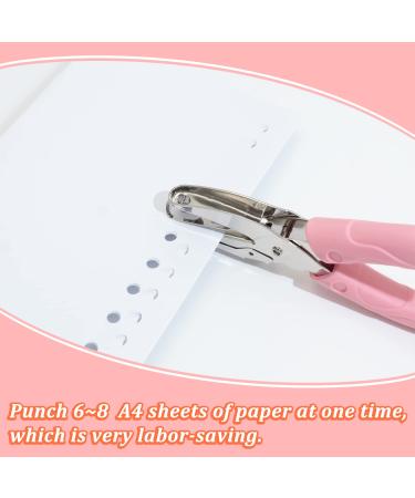 CheeMuii 3 Pieces Metal Handheld Paper Punch Single-Hole Tag Punch Set with Plastic Handle for Circle Holes for DIY Craft Tag Silver - Buy Online on SooperMarket.com
