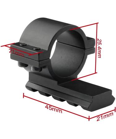Higoo 1-Inch Scope Ring Adaptor with Picatinny/Weaver Rail Mount - Tactical Barrel Clamp for Scope Flashlight Laser Sight - Buy Online on SooperMarket.com