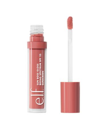 e.l.f. Sun Boss Gloss SPF 25 Pigmented Lip Gloss For A High-Shine Finish Moisturizing & Conditioning Formula Vegan & Cruelty-Free Pink-Me Girl