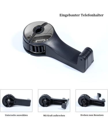 Enlace Rear Hooks for Car Seats - Cell Phone Holder & Hidden Hook for Bags | Silver 1 Piece - Buy Online on SooperMarket.com
