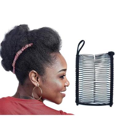 Stretchable Banana Comb Vintage Banana Hair Clip Stretch Double Comb Clip for Women Ladies Girls Hair Styling Black - Buy Online on SooperMarket.com