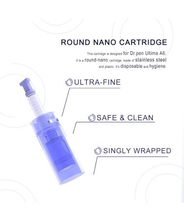 Dr. Pen Round Nano Cartridge A6 Cartridges Stainless Steel Replacements 10 pcs/pack Round-nano - Buy Online on SooperMarket.com