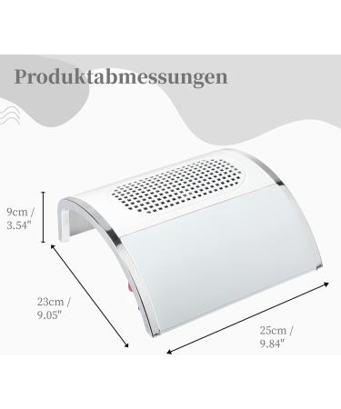 Nail Art Vacuum Cleaner - 80W Strong Suction Manicure Tool for Salon Cleaning with 2 Dust Collection Bags - Buy Online on SooperMarket.com