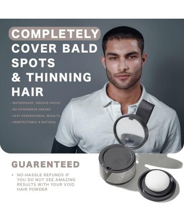 Hairline Powder (Black) - Instant Hair Concealer for Root Cover Bald Spot & Beard Filler | 48Hr Water-Resistant Solution - Buy Online on SooperMarket.com