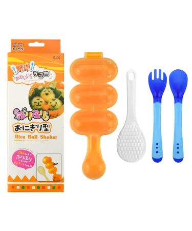 Rice Ball Mold Set, 4 Pcs Sushi Maker Tool Set, Including Onigiri Mold, Hot Safety Spoons, Rice Ball Mold Shaker, for Home Diy Sushi Making Kit(blue) Blue 6.9*2.9*1.7