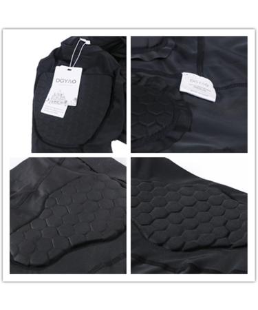 TUOY Padded Compression Shorts 5-Pads Football Girdle Hip Thigh Protector | Adult Medium Black - Buy Online on SooperMarket.com