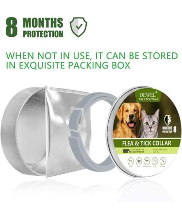 DEWEL 63.5cm Adjustable Waterproof Tick Collar for Dogs & Cats - Effective Anti-Flea Solution - Buy Online on SooperMarket.com