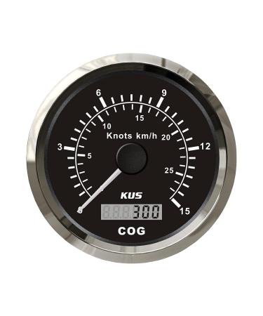 Kus Universal-GPS-Acho 15 knots 28 km/h speed meter for boats yachts 85 mm with backlight black 9 32 V