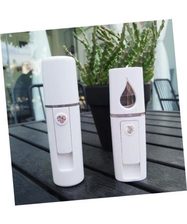 PLAFOPE 2pcs Face Sprayer Makeup Brishes Handy Facial Sprayer for Eyelash Extensions Nanometer Sprayer White - Buy Online on SooperMarket.com