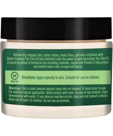 Desert Essence Tea Tree Skin Ointment - 1 Fl Oz | Jojoba & Lavender Oils | Vitamin E | Moisturizer for Dry Skin, Irritations, Cuticles - Buy Online on SooperMarket.com