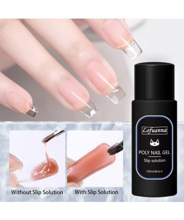 Lofuanna Slip Solution 240ML for Poly Nail Gel - Nail Extension Slip and Brush Conditioner - Nail Builder Gel Liquid for Beginners | SET 1 - Buy Online on SooperMarket.com